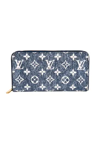 LOUIS VUITTON Denim Monogram Zippy Wallet