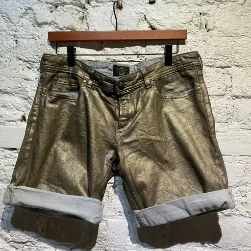 VIVIENNE WESTWOOD X LEE GOLD UNISEX SHORTS