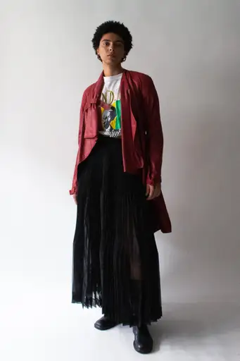 Dior Summer 2000 Red Leather Tail Jacket