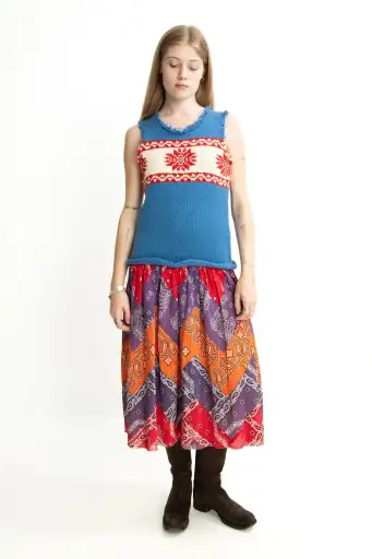 AD 2003 Junya Watanabe MAN Comme Des Garçons Knit Bandana Dress