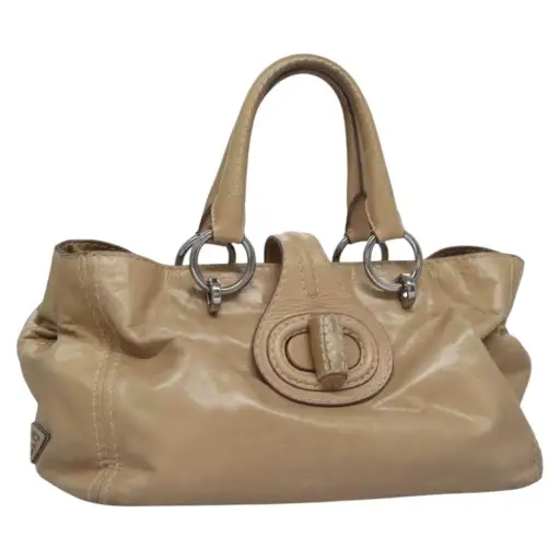 Prada Tan Leather Tote Bag 2000s