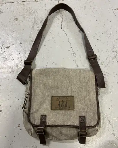 2000s Dolce & Gabbana Grey Denim Strap Messenger Bag