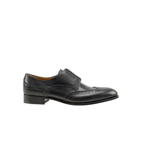 TESTONI - 12 UK - 44 IT - Bolognese Construction Derby Shoes Calf Asphalt - Snør