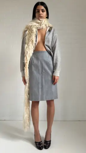 Sofrina Suede Skirt Grey