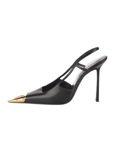 Leather Slingback Pumps