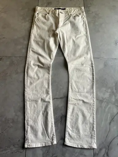 Schlussel Wide-Cut Skinny White Pants