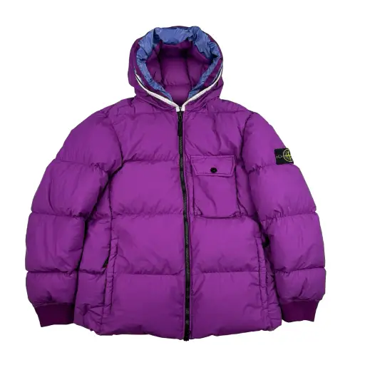 Stone Island Purple Naslan Light Watro Down TC Puffer Jacket - XL