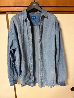 BEAMS 日本製デニム使用 ライトブルーデニムシャツ オーバーサイズ