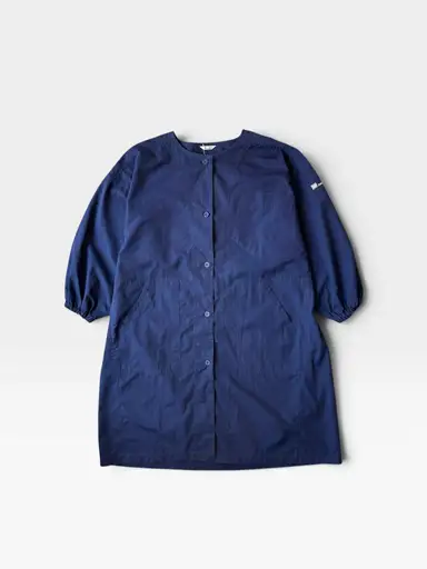 “ISSEY MIYAKE”  Navy cotton/poly design smock coat