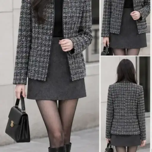 [55~66] DAMIR DOMA 아카이브 Made in Italy 울&램스킨 트위드 자켓