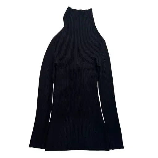 ANN DEMEULEMEESTER Cashmere Ribbed Turtleneck Sweater Dress