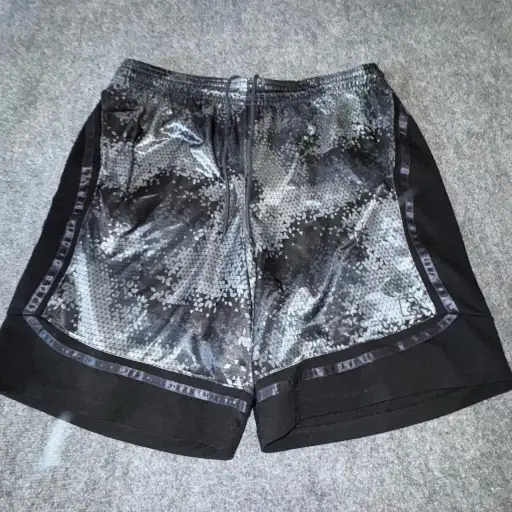 AND1 Grail Multicolor Dazzle Baggy Hoop Shorts Mens 2XL Rare