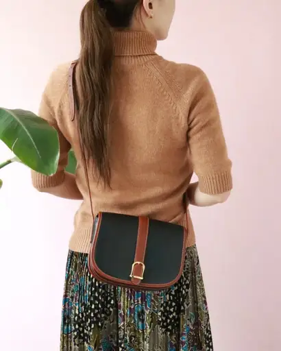 CELINE shoulder bicolor bag
