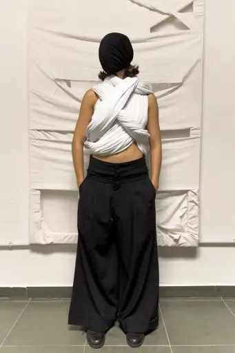 Comme des Garçons S/S 2002 deconstructed wide pants