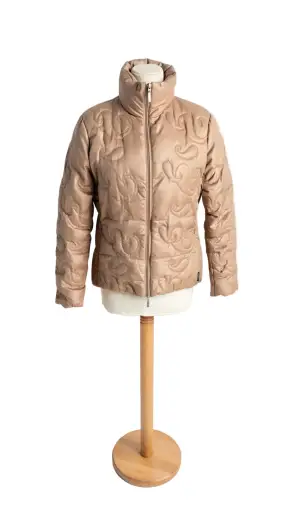 Moncler Puffer Jacket T2 / M - Beige Gold Quilted - €250