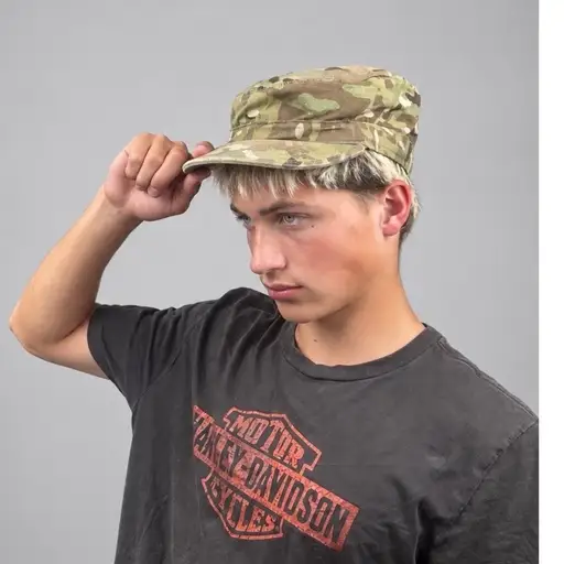 Vintage Cadet Military Multicam Patrol Cap Fatigue Hat Size 7 1/4 Camo