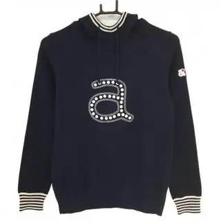 【超美品】アルチビオ セーター ネイビー×白 ラインストーンロゴ パーカー風 ウール混 ニット  レディース 36(S) ゴルフウェア archivio アルチビオ(archivio)のスポーツ/アウトドアのゴルフ(ウエア)の商品詳細ページへのリンク