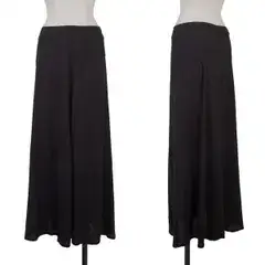 ヨウジヤマモト ノアールYohji Yamamoto NOIR ウールレーヨンフレアスカート 黒3
