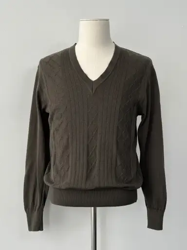 Yves Saint Laurent Tricots 1990s Pure Wool V Neck Jumper - S
