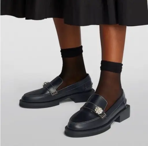 Ganni Women’s embellished black loafers size 38