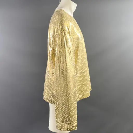 COMME des GARCONS AD2014 S Gold White Metallic Cotton Polyurethane Pullover