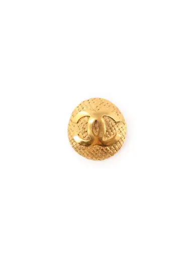 Woven Basketweave CC Round Brooch