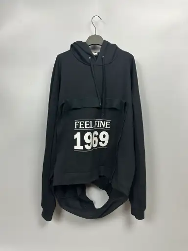SS17 Feel Fine 1969 Slashed Pullover Hoodie
