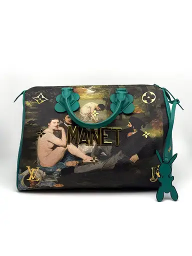 Louis Vuitton Limited Edition Coated Canvas Jeff Koons “Masters Manet Luncheon On The Grass” Speedy 30 Bag