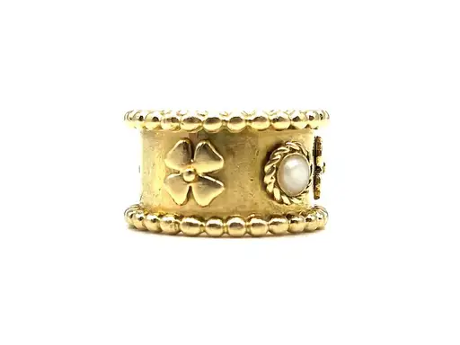 Chanel - Ring - Camélia - 18 kt. Yellow gold Pearl