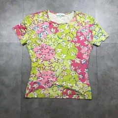 AA568 EMILIO PUCCI 半袖 フレアカットソー マルチカラー 花柄