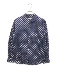 Comme des Garcons Round-neck Polka Dot Shirt IH-B004 M Navy