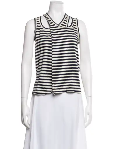 Striped Asymmetrical Top