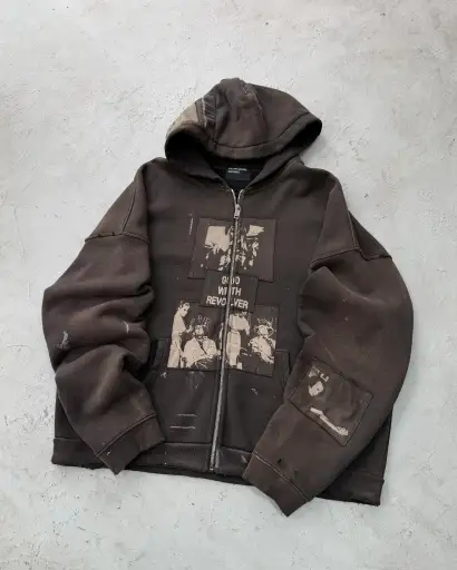 ENFANTS RICHES DÉPRIMÉS God With Revolver Zip Hoodie