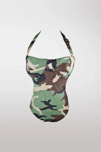 Christian Dior by Galliano S/S 2001 Camouflage Swimsuit