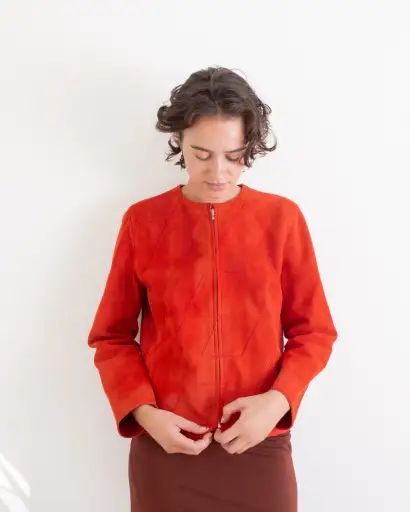 ‘00s Red Leather Jacket