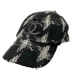 CHANEL(シャネル) キャップ M 黒×白 コットン、ウール シャネル(CHANEL)のレディースの帽子(キャップ)の商品詳細ページへのリンク
