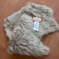 KARL DONOGHUE Mouton Snood Beige Ivory Sheep Leather Fur