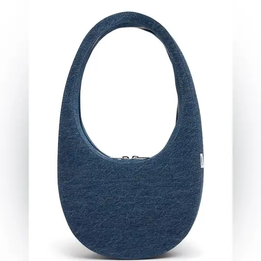 NWT Coperni Blue Denim Oval Handbag