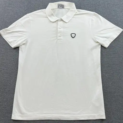 Emporio Armani EA7 Mens Polo Shirt Small White