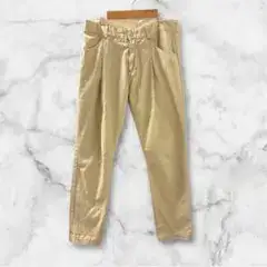 CLEF DE SOL クレドソル 綿 テーパードパンツ S ベージュ