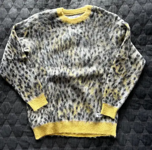 Wacko Maria Leopard Print Mohair Sweater