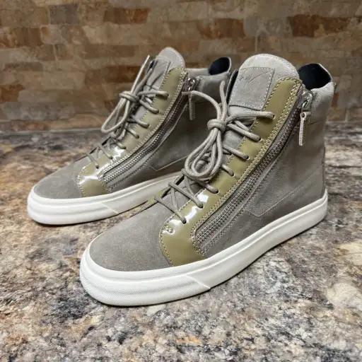 Giuseppe Zanotti Grey Suede Sneaker Size EU 39