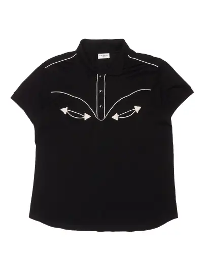 S/S14 Saint Laurent Paris by Hedi Slimane Western Polo