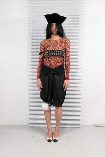 JEAN PAUL GAULTIER SS 1996 CYBER TRIBAL TOP