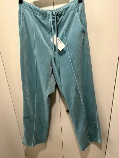 AURALEE COTTON VELOUR PANTS LIGHT BLUE size 4