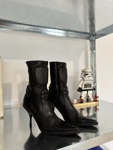 Miu Miu Leather Ankle Moto Boots F/W 1999