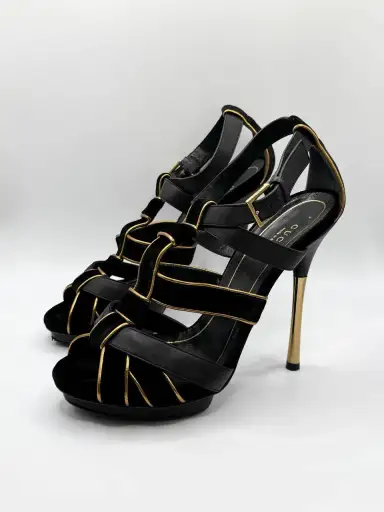 Vintage Gucci Velvet Gladiator Heels