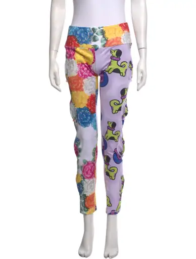 Floral Print Skinny Leg Pants