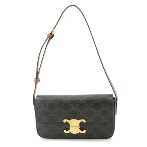Triomphe East-West Shoulder Bag Triomphe Coated Canvas
