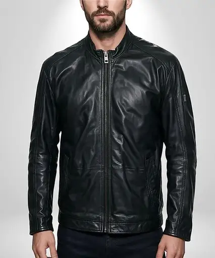 HUGO BOSS Premium Genuine Leather Jacket Exclusive Collection Tg. M - Slim fit - 2025 NO RP - Coat